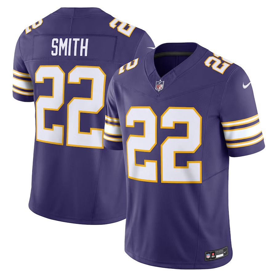 Men Minnesota Vikings 22 Harrison Smith Nike Purple Classic Vapor F.U.S.E. Limited NFL Jersey